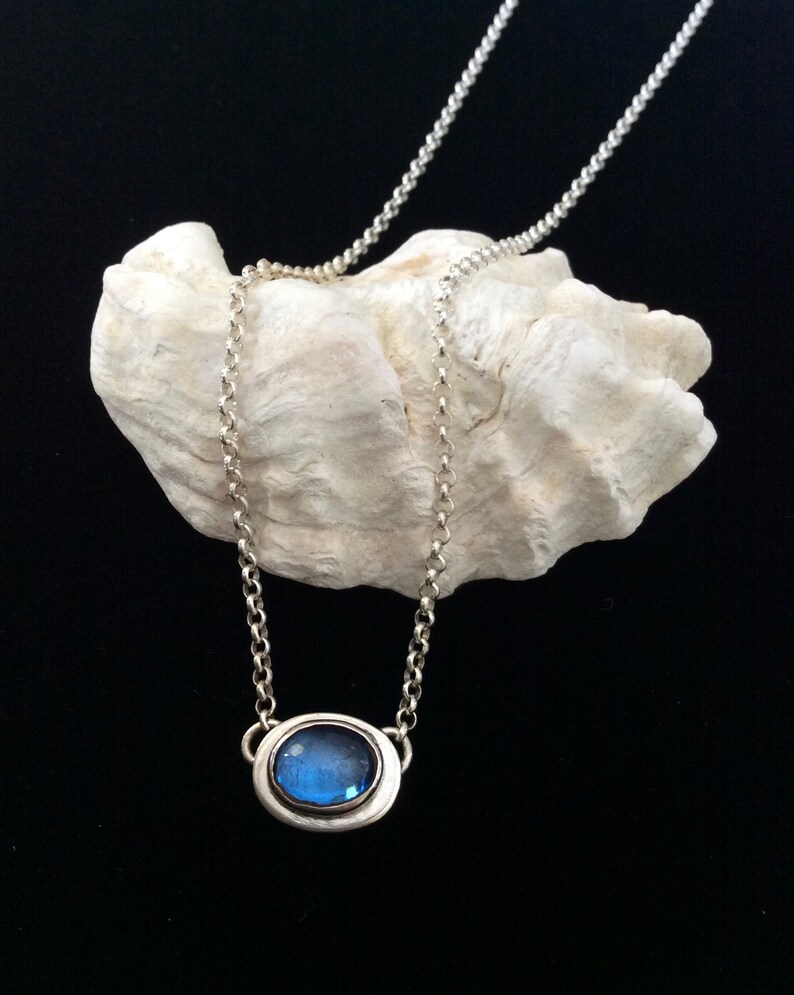 Choker Length Layering Necklace OOAK Santa Maria Aquamarine Pendant Birthstone Graduation Gift March Gift for Women
