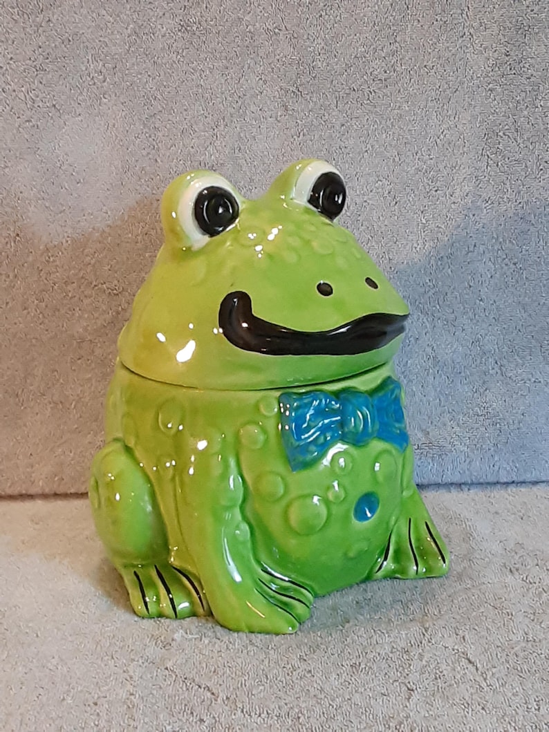 Cookie Jar - Frog Cookie Jar 1960s - Doranne of California - Treat Jar ...