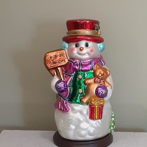 Christmas Decoration - Mercury Glass Snowman - Thomas Pacconi - Christmas Theme - Christmas Décor