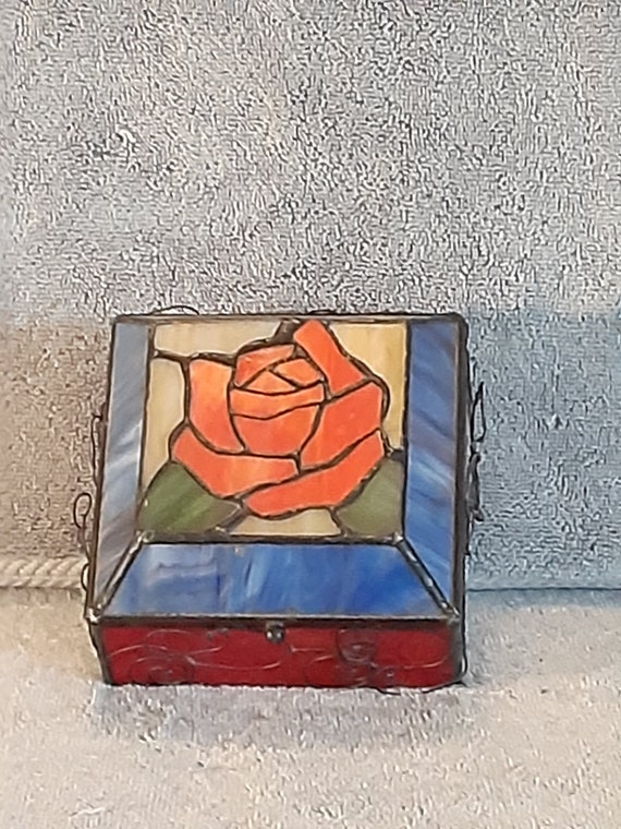 Keepsake Box Jewelry Box Curio Box Floral Theme Jewelry Etsy