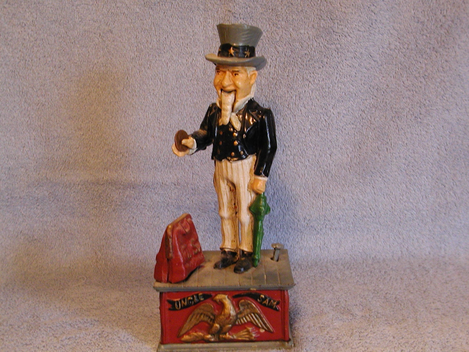 Cast Iron Mechanical Bank - Uncle Sam