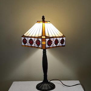 Accent Lamp - Geometric Themed Lamp - Stained Glass Lamp
