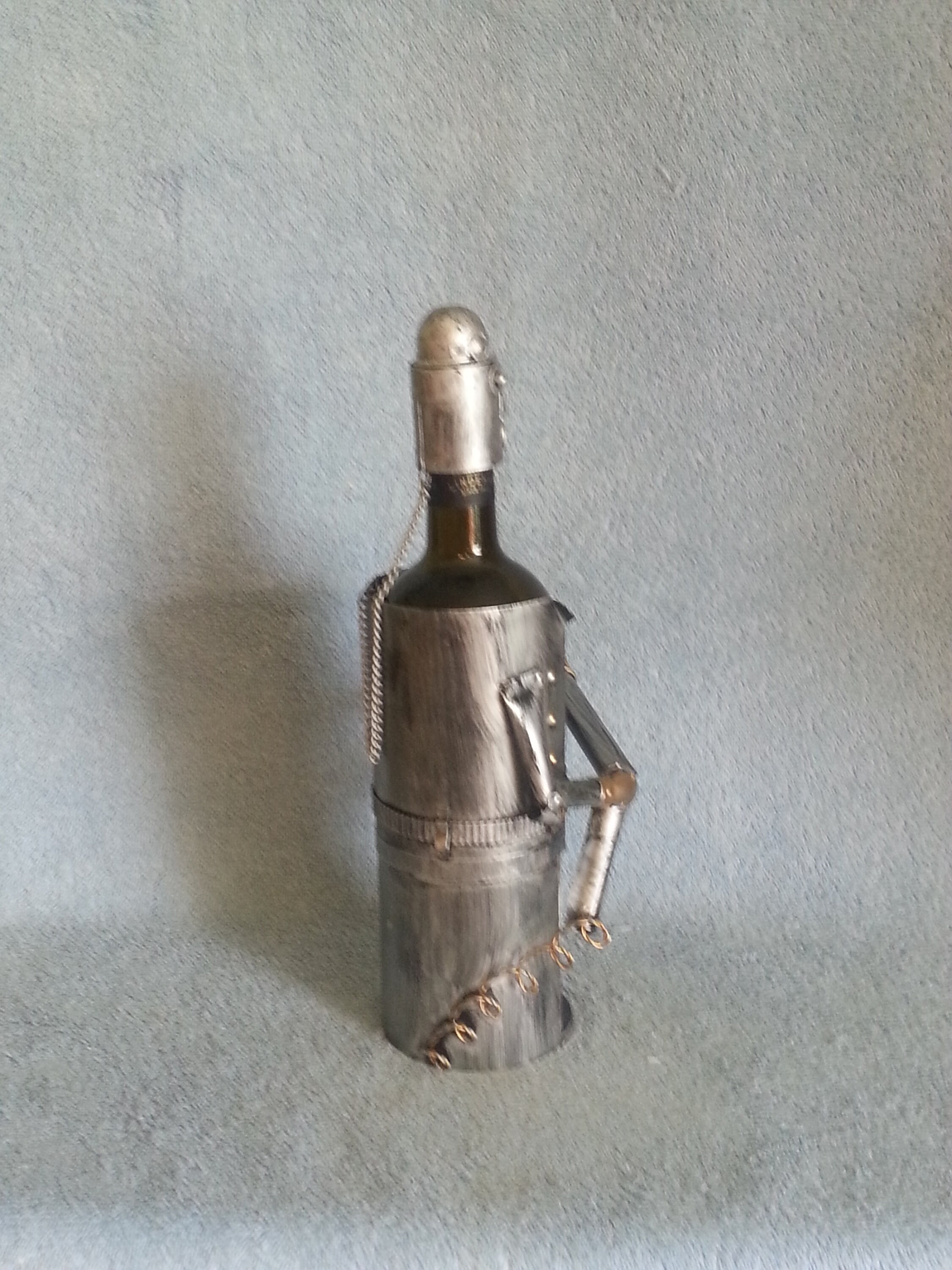 Metal Art Wine Bottle Holder Tema Bombero Etsy España