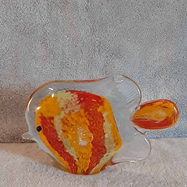 Art Glass Angel Fish - Murano Style - Paperweight