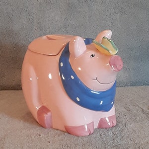 Cookie Jar - Pig Theme Cookie Jar - Butterfly Cookie Jar - Treat Jar - Coco Dowley Cookie Jar- Storage Jar - Biscuit Jar - Treat Jar