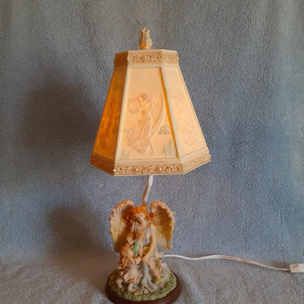 Angel Themed Lamp with Lithopane Shade - Accent Lamp