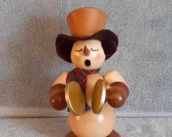 German Smoker - Christian Ulbricht Smoker - Limited Edition Snowman Cymbal Player - Incense Burner - Signed and Numbered