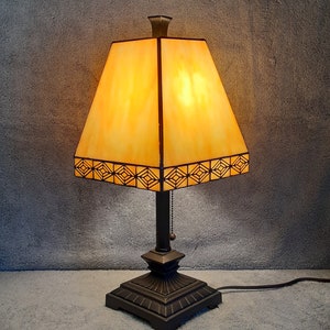 Stained Glass Lamp - Geometric Themed Lamp - Southwestern Theme