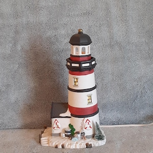 Accent Lamp - Santa&#39;s Workbench Weathered Bluff Lighthouse 2000