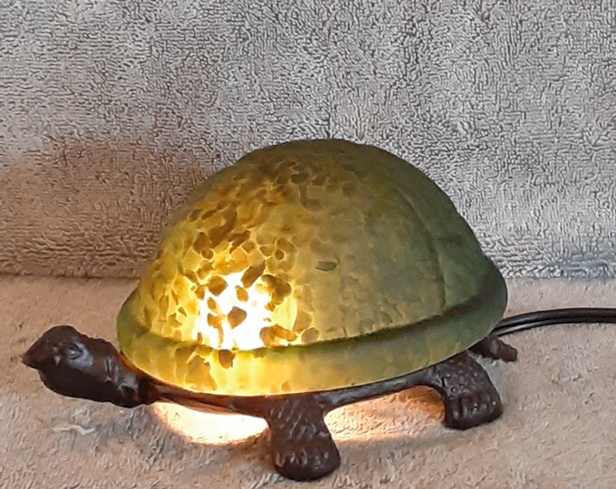 Accent Lamp Turtle Nightlight Turtle Lamp Cast Metal Etsy
