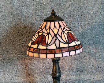 Accent Lamp - Floral Themed Lamp - Stained Glass Lamp - Tiffa Mini