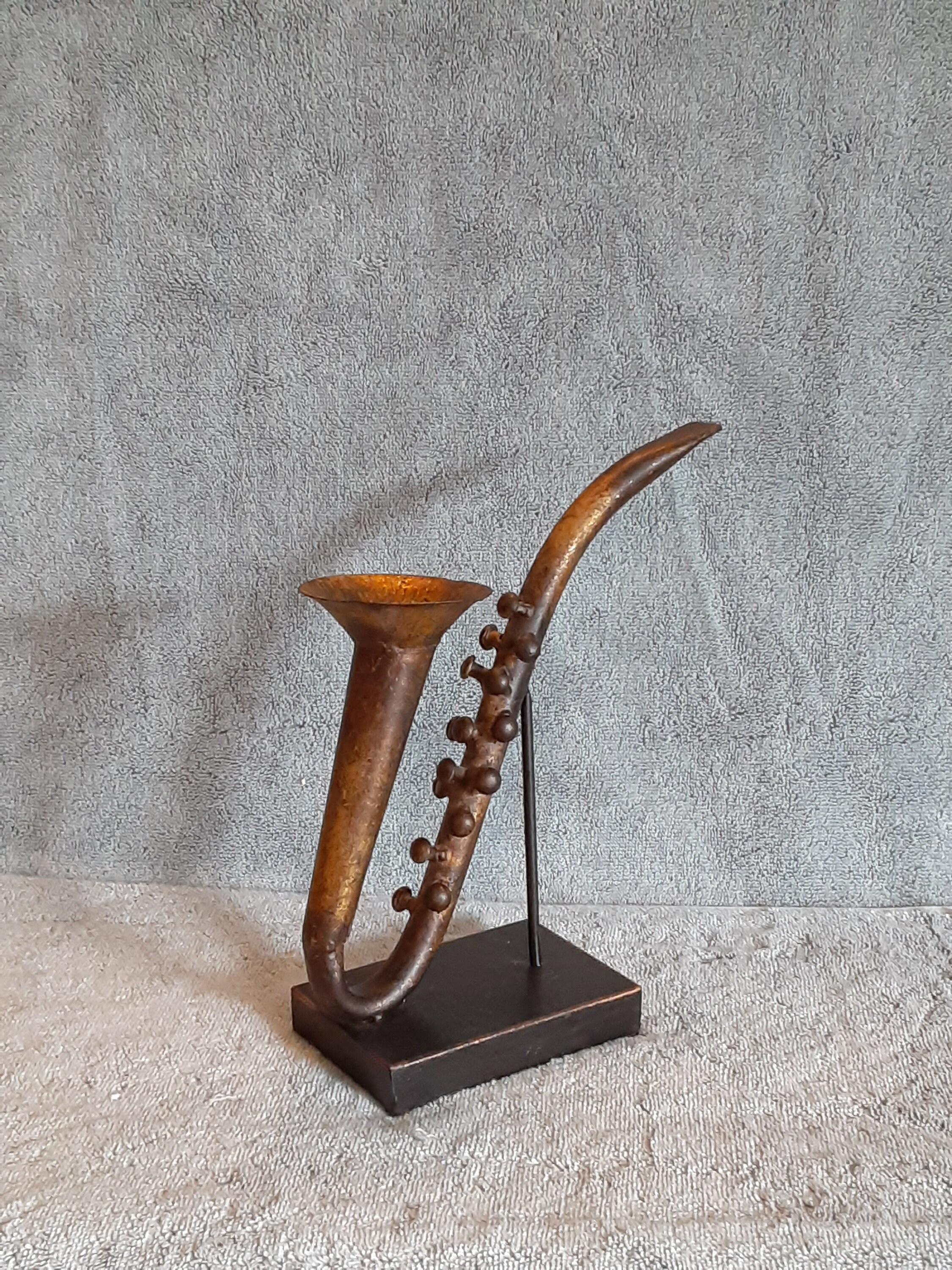 Figurine de buste de joueur de sax de star de la musique de style européen,  sculpture