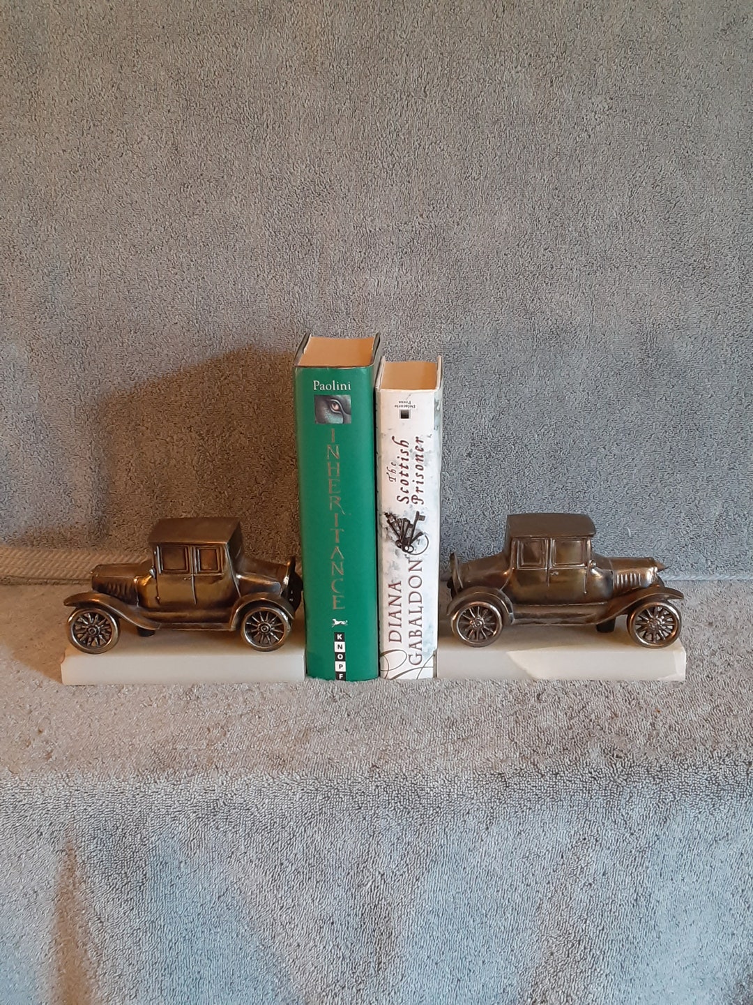 Bookends Old Car Themed Bookends Brass Bookends Onyx Bookends New
