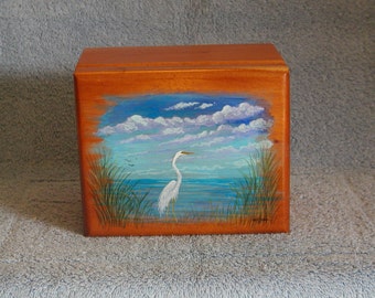 Jewelry Box - Keepsake Box - Curio Box - Hand Made and Painted