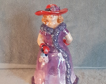 Cookie Jar -  Lady in Red Hat Cookie Jar - Red Hat Cookie Jar - Treat Jar - Biscuit Jar - Storage Jar