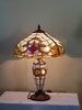 Stained Glass Lamp - Up and Down Lamp - Floral Themed Lamp 