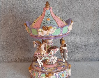 Carousel Music Box - Three Horse Carousel - Carousel Waltz