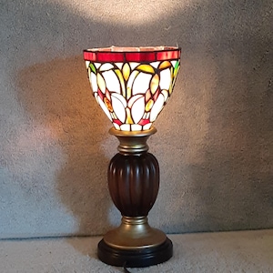Stained Glass Lamp - Floral Motif - Accent Lamp - Up Lamp - Two Available