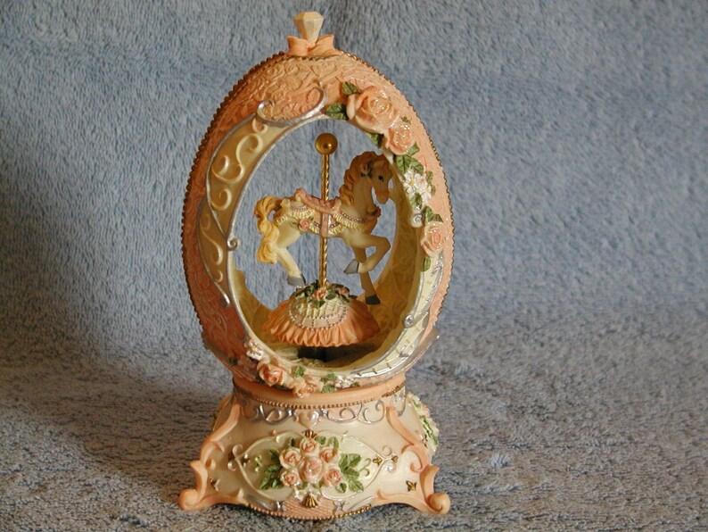 Music Box Faberge Style Egg Shaped Etsy