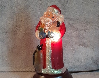 Merck Family&#39;s Old World Christmas Light - Penguin Pals Santa Light - Accent Lamp - Christmas Decor - Limited Edition