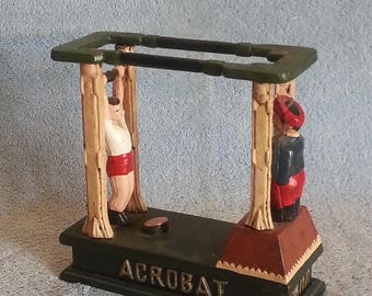 Cast Iron Mechanical Bank - The Acrobat Bank