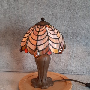 Accent Lamp - Geometric Themed Lamp - Stained Glass Lamp - Boudoir Lamp