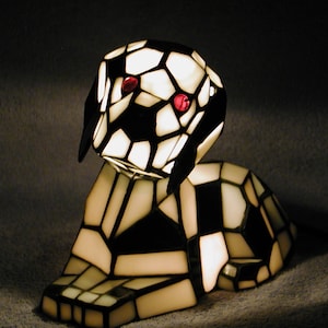 Stained Glass Night Light - Dalmatian Bobble Head - Accent Lamp - Dog Themed Lamp