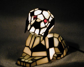 Stained Glass Night Light - Dalmatian Bobble Head - Accent Lamp - Dog Themed Lamp