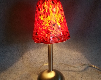 Accent Lamp - Glass Shade - Mid Century Modern Design - Desk Lamp