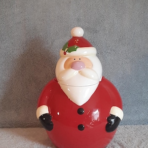 Cookie Jar - Treat Jar - Christmas Theme - Santa Cookie Jar