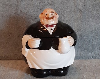 Cookie Jar - Butler Cookie Jar - Heartfelt Creations - Young's Inc. Cookie Jar - Storage Jar - Treat Jar