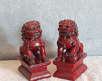 Foo Dogs - A Pair - Shi Shi Dogs - Asian Foo Dogs