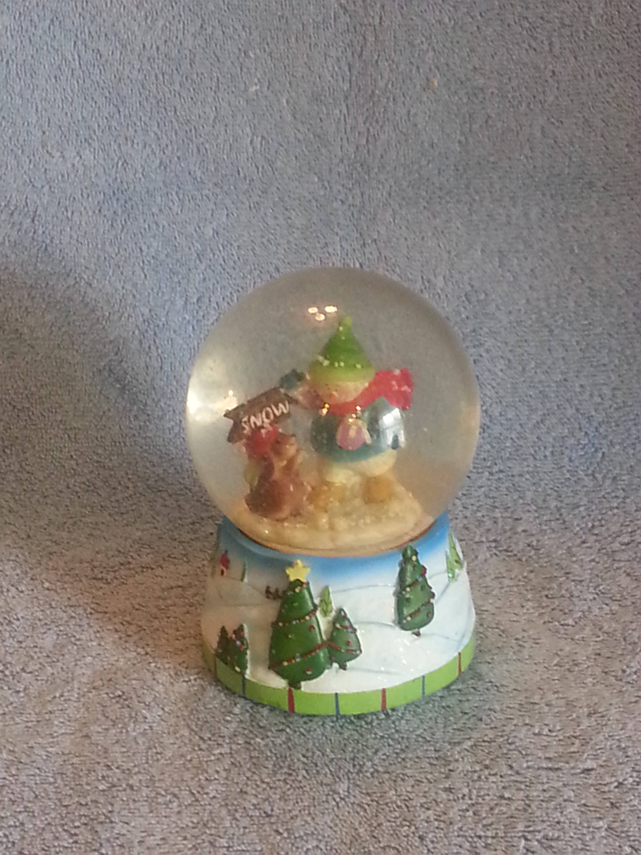 Snow Globe Music Box Snowman Theme We Wish You a Merry Etsy