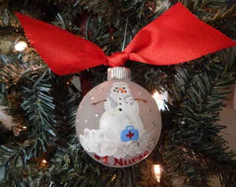 Number One Nurse Ornament- RN-Personalized-Medical