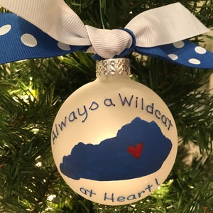 Kentucky Wildcats, UK, SEC, Basketball, Personalized  College Team Ornament