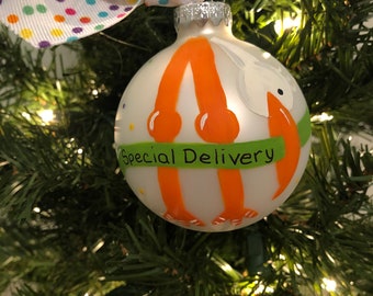 Special Delivery-Expectant Mom Ornament-Pregnancy-Stork