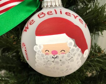 We Believe-Personalized Family Ornament,Santa,Family,Names