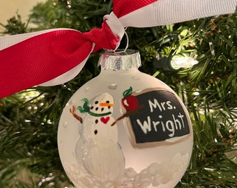 Teacher ornament, school , classroom, best teacher , teacher gift Christmas
