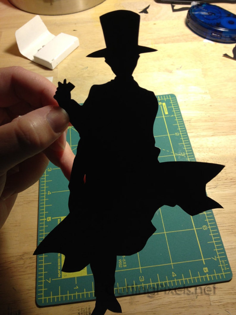 Tuxedo Mask Sailor Moon Hand cut paper art black silhouette | Etsy