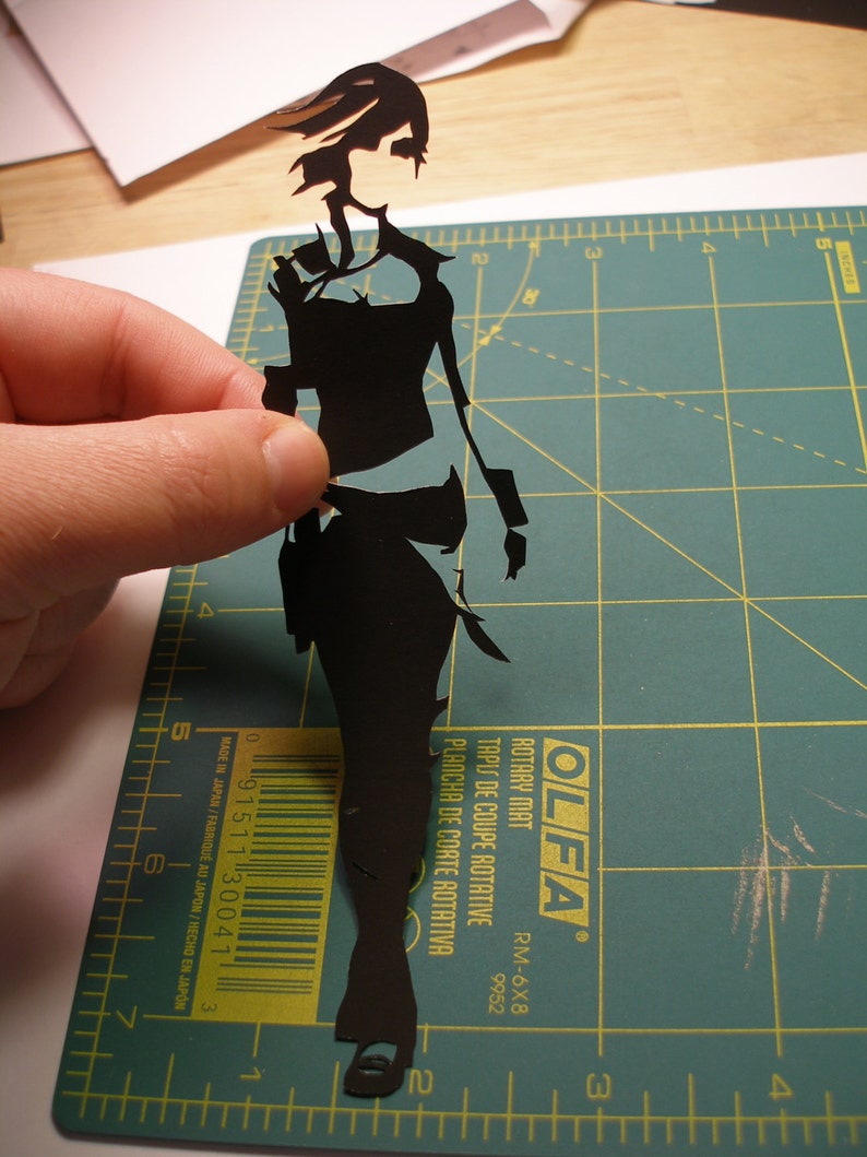 Download Lilith the Siren Borderlands Hand cut paper art black | Etsy