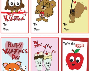 Printable Valentine Cards for Kids | Printable Valentine Cards | Kids Valentine Cards | Instant Download | Valentine's Day Cards