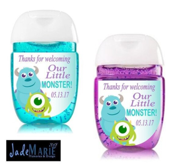 Labels only- Monster's Inc Baby Shower Hand Sanitizer labels birthday party favors shower labels birthday labels Il_570xn