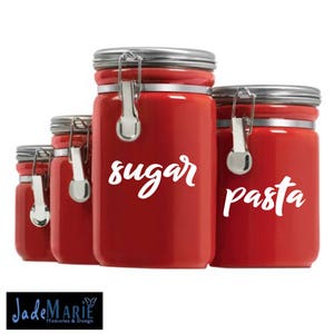 Kitchen canister decal, kitchen organization, custom kitchen decal, container decal, pantry label