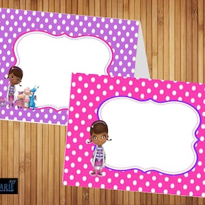 Doc McStuffins [inspired] Food tent labels birthday party digital favors