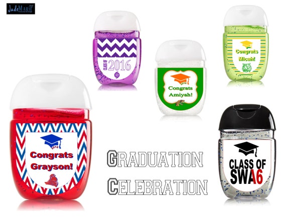 Labels only- Graduation party favors Hand Sanitizer labels Class of 2023 favors- Digital or Peel and Stick labels Il_570xn