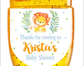 Étiquettes uniquement - Adorable Little Lion Baby Shower 1st Birthday party privilégie les étiquettes de désinfectant pour les mains autocollants