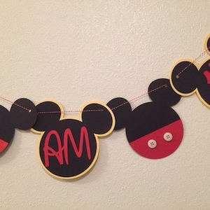 Mickey Mouse inspired Birthday Banner