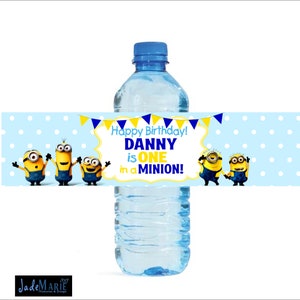 Labels only Minion themed Hand santizer labels image 3