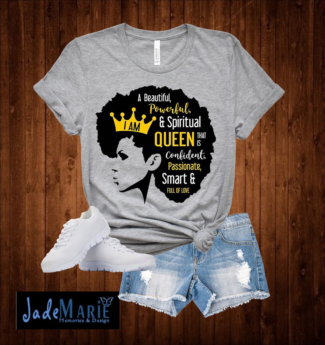 I AM Queen T-shirts - Black Queen T-shirt Birthday Gift- Queen Tee