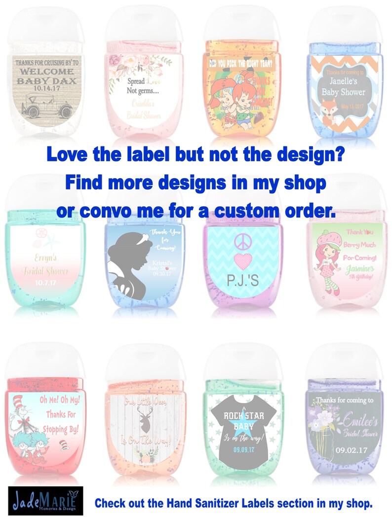 Safari Hand Sanitizer labels Baby Shower Jungle Birthday party favors FREE SHIPPING Digital or Peel and stick-
